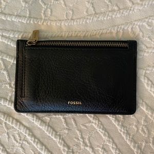 Black leather Fossil cardholder, good as new condition